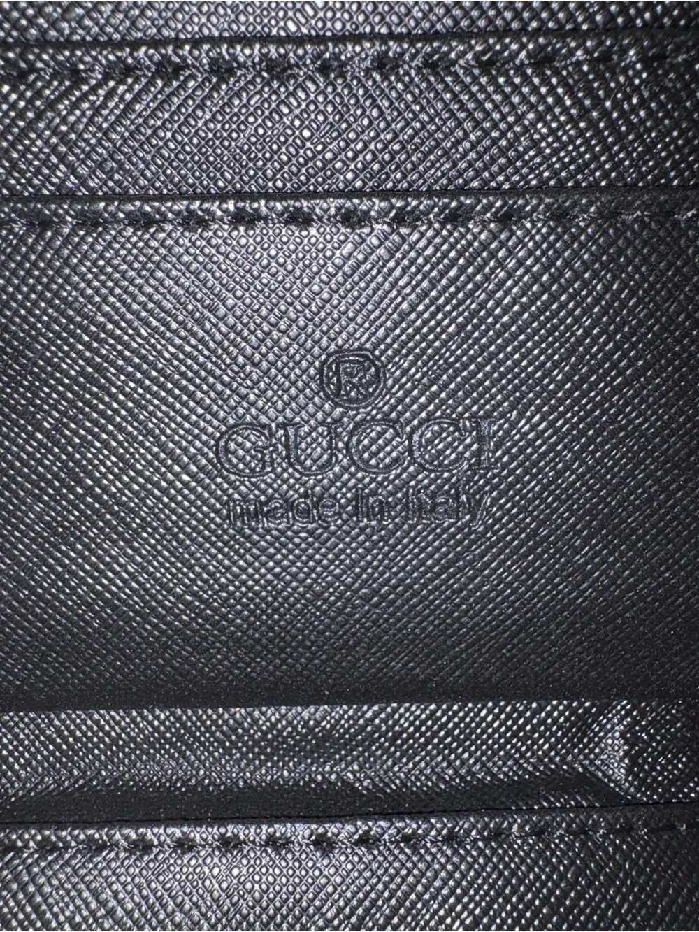 Gucci Black Canvas Bi-Fold Wallet with Logo Band - nwot in box w/wrap paper - Picture 9 of 13